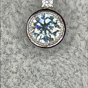 Moissanite Round Diamond Pendant